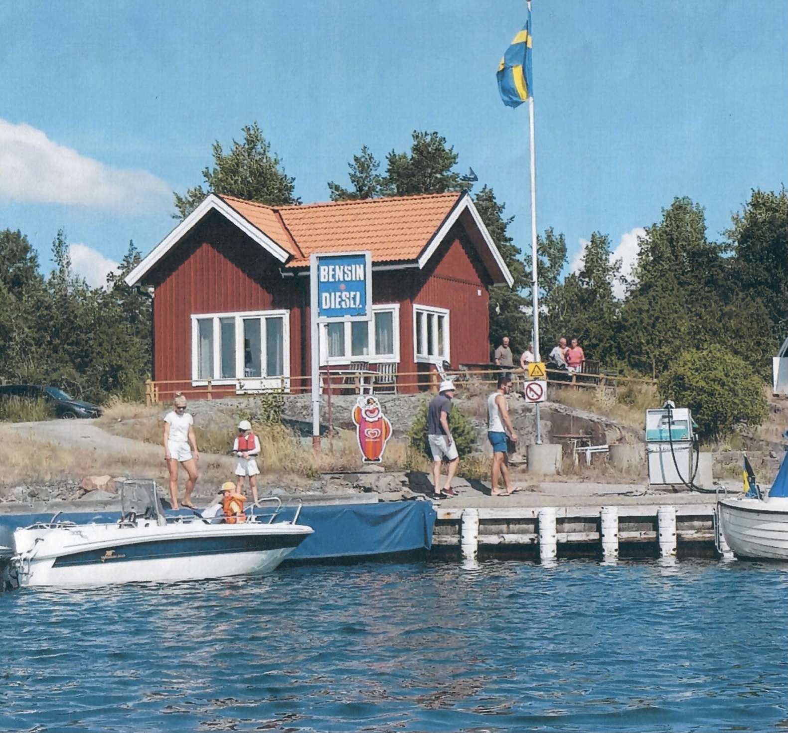 Lanthandeln vid bryggan